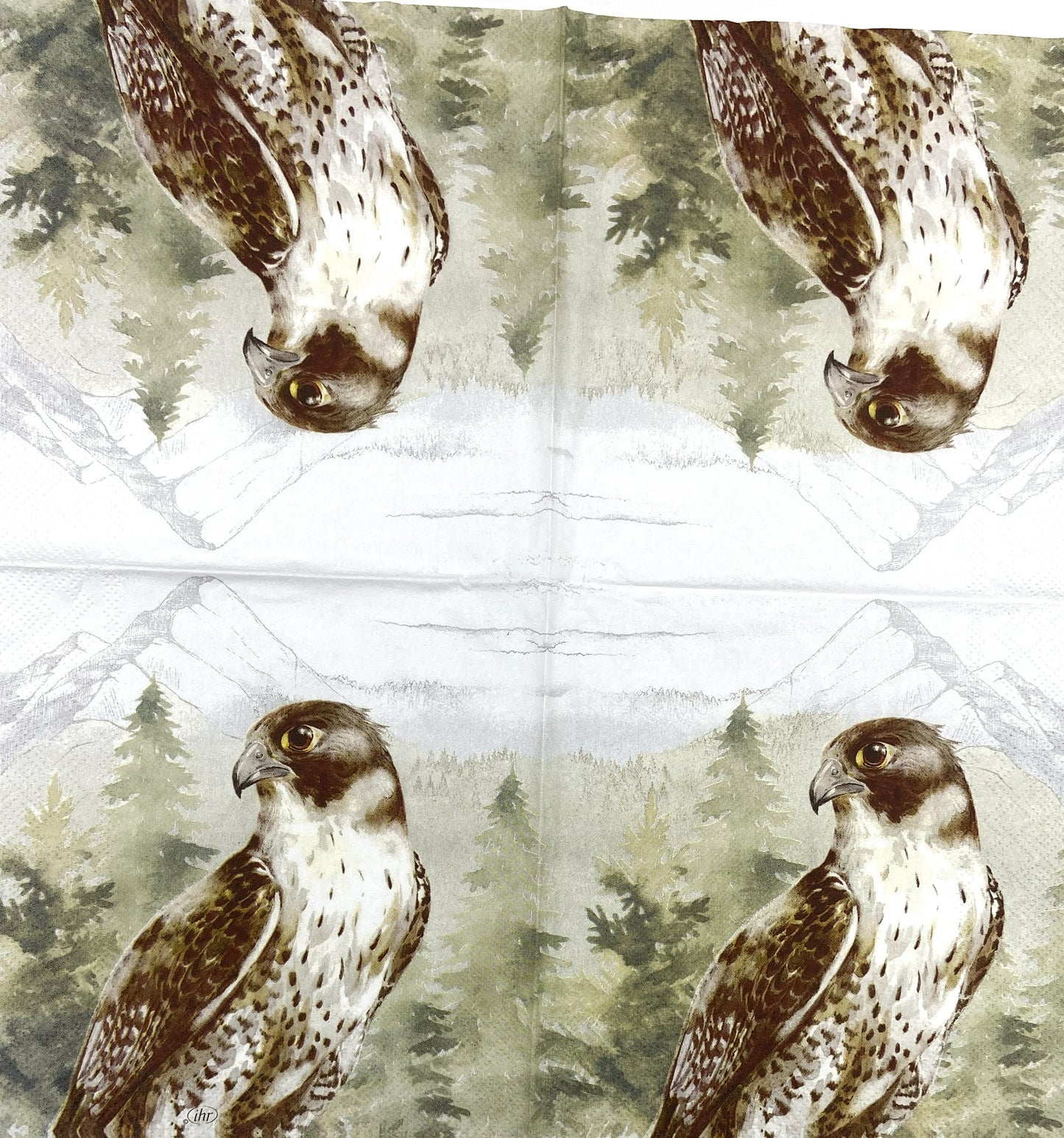 Decoupage Napkins 6.5" (2pcs)- Hawk