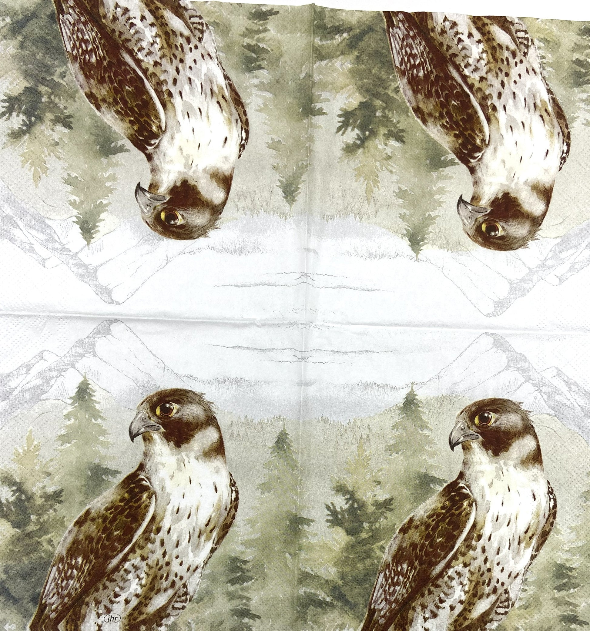 Decoupage Napkins 6.5" (2pcs)- Hawk