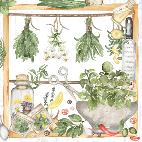 Decoupage Napkins 6.5" (2pcs)- Herbs & Spices