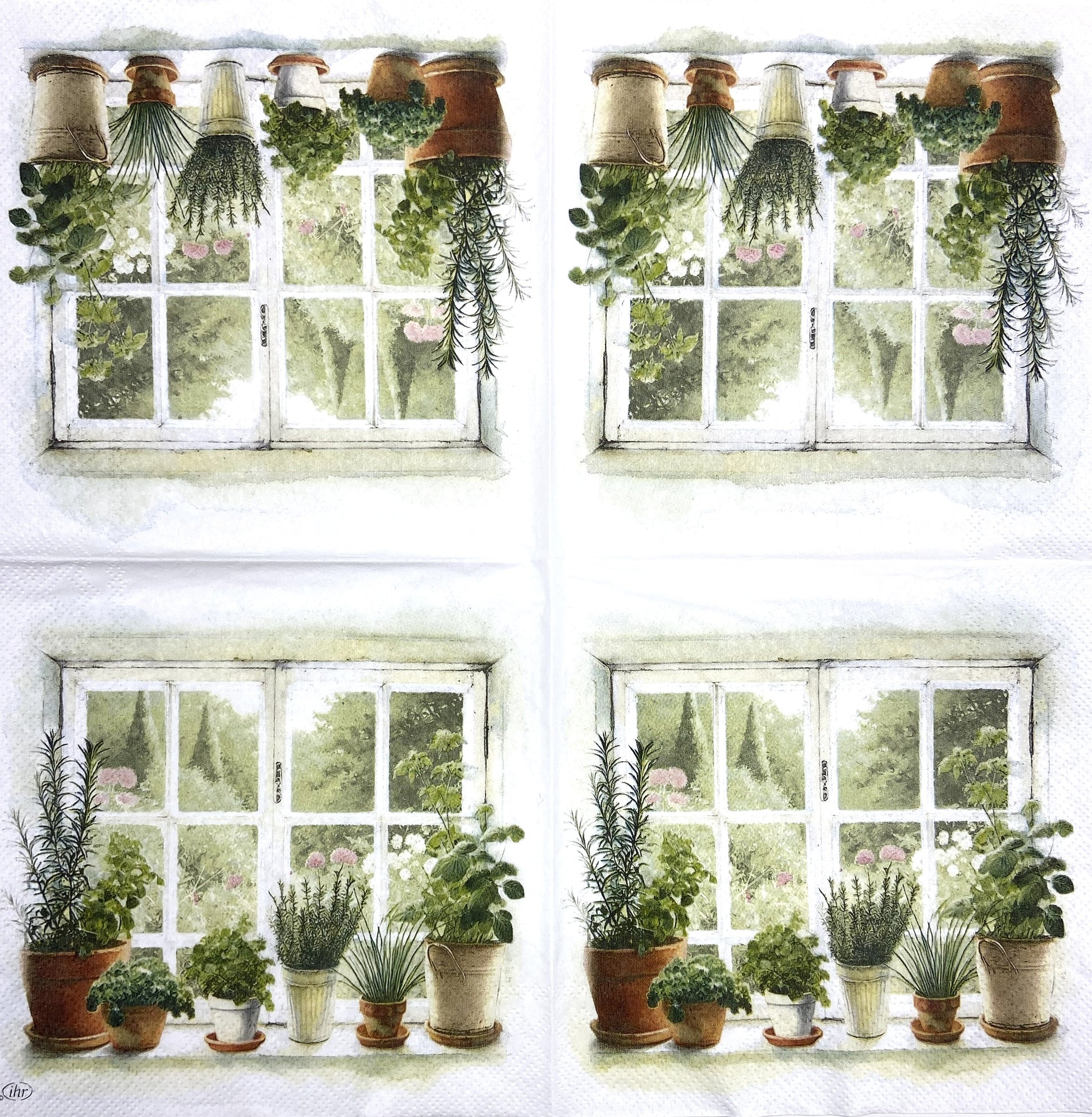 Decoupage Napkins 6.5" (2pcs)- Homegrown Herbs