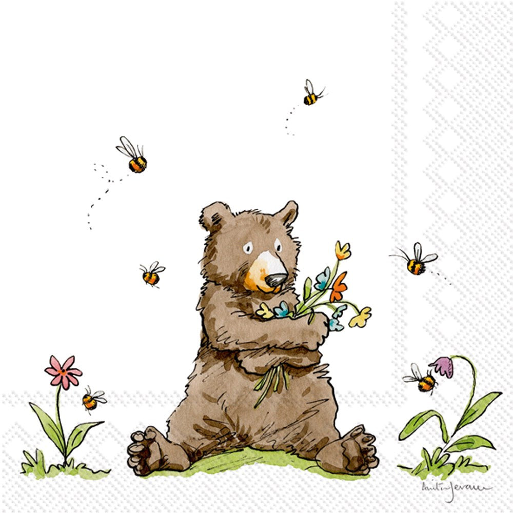 Decoupage Napkins 6.5" (2pcs)- Honey Bear