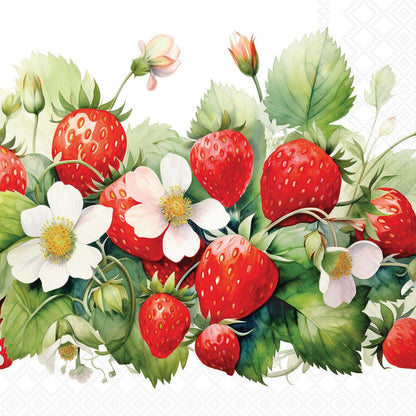 Decoupage Napkins 6.5" (2pcs)- Juicy Strawberries