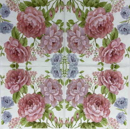 Decoupage Napkins 6.5" (2pcs)- Julietta Pink Peonies