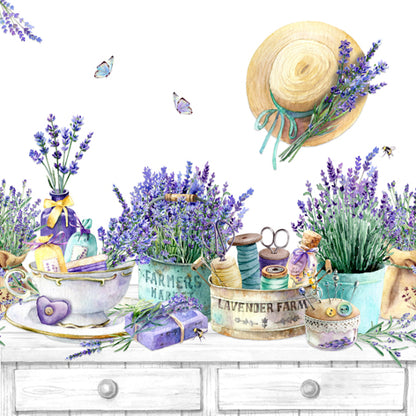 Decoupage Napkins 6.5" (2pcs)- Lavender Farm In Provence