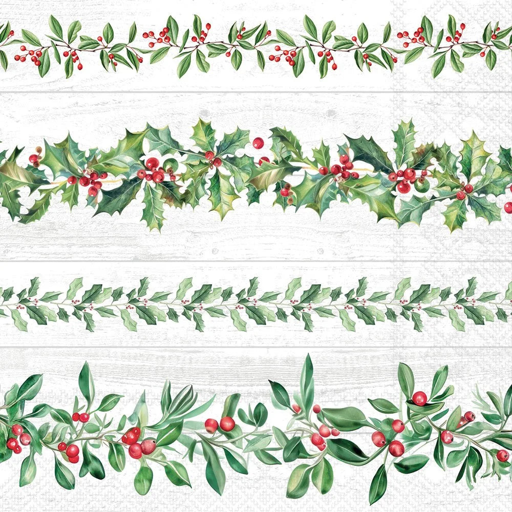 Decoupage Napkins 6.5" (2pcs)- Leaf Garlands