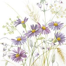 Decoupage Napkins 6.5" (2pcs)- Lilac Aster