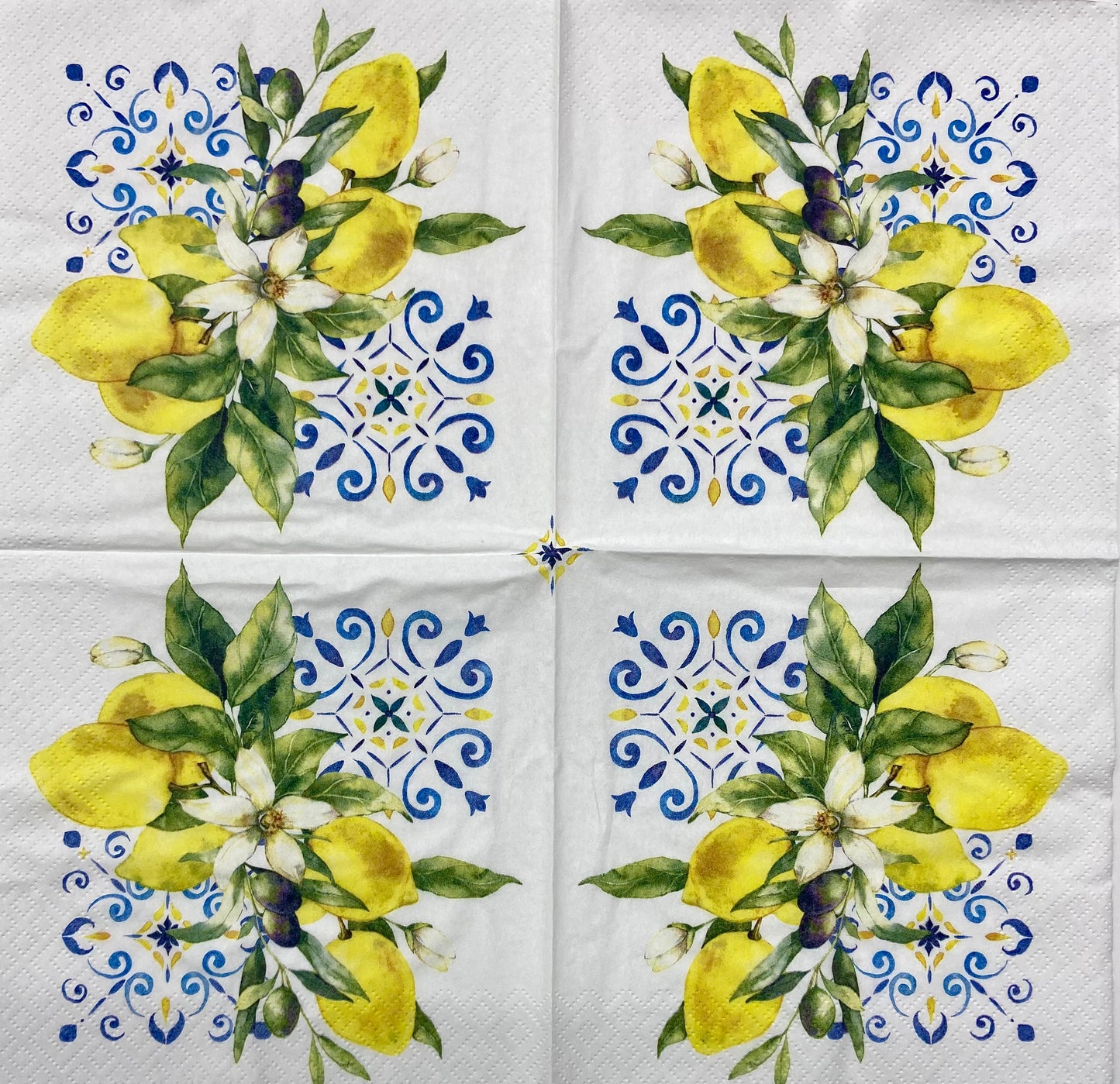 Decoupage Napkins 6.5" (2pcs)- Limées & Azulejos