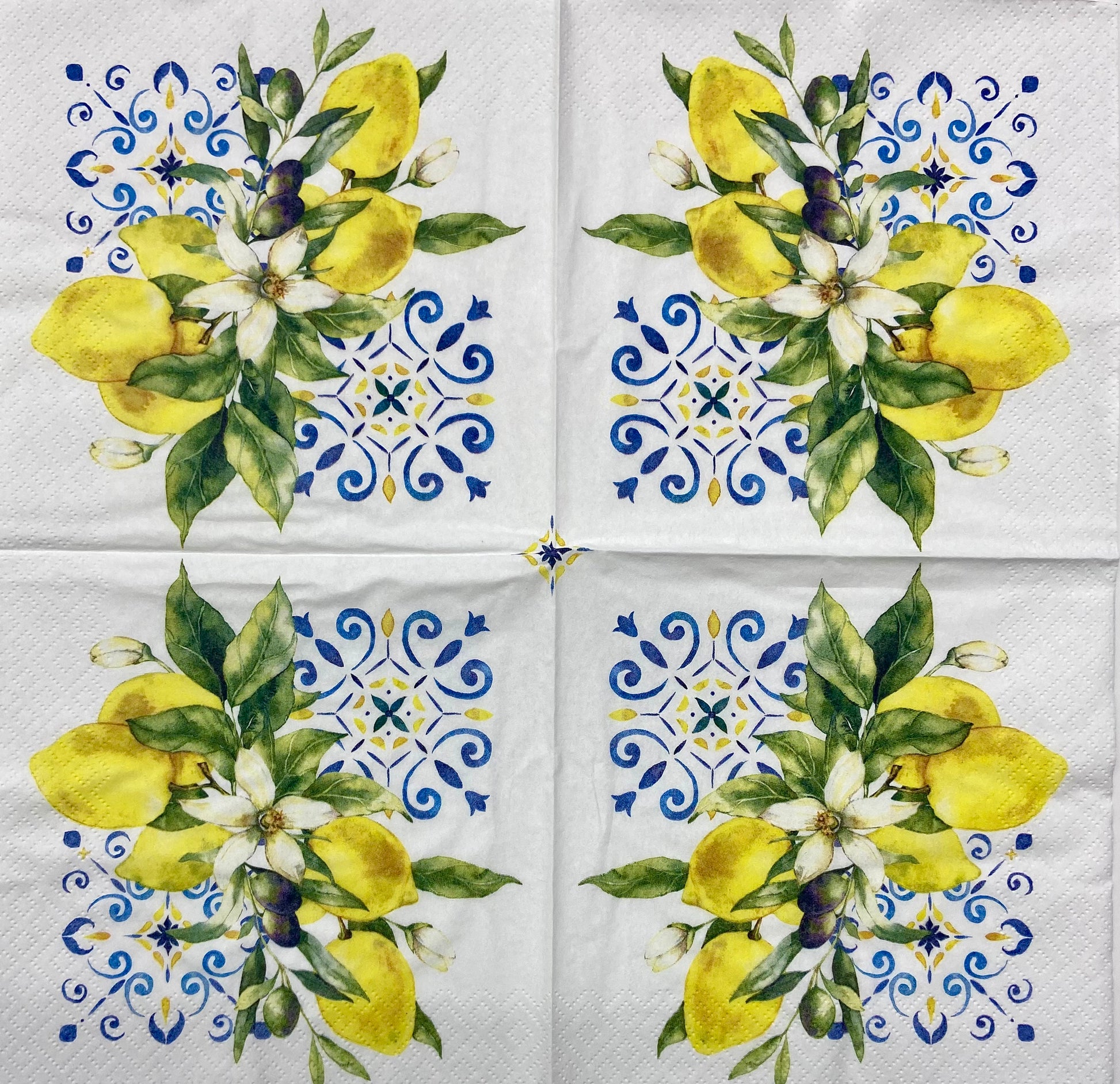 Decoupage Napkins 6.5" (2pcs)- Limées & Azulejos