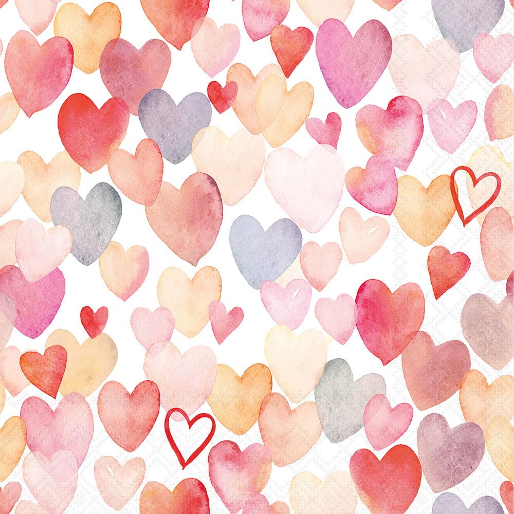 Decoupage Napkins 6.5" (2pcs)- Love All Over