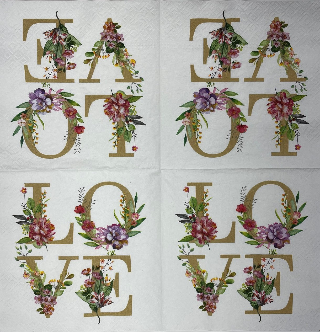Decoupage Napkins 6.5"  (2pcs)- Love Power