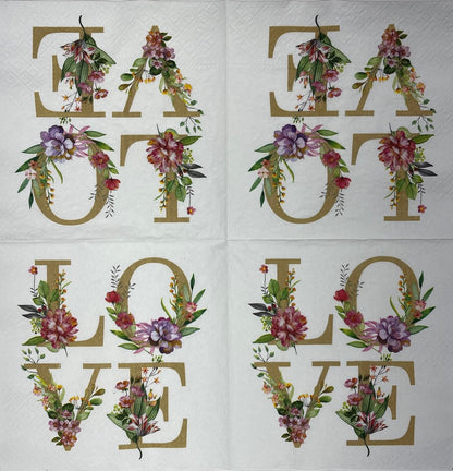 Decoupage Napkins 6.5"  (2pcs)- Love Power