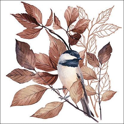 Decoupage Napkins 6.5"  (2pcs)- Lovely Chickadee
