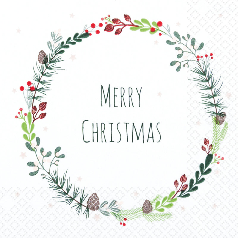 Decoupage Napkins 6.5"  (2pcs)- Merry Christmas