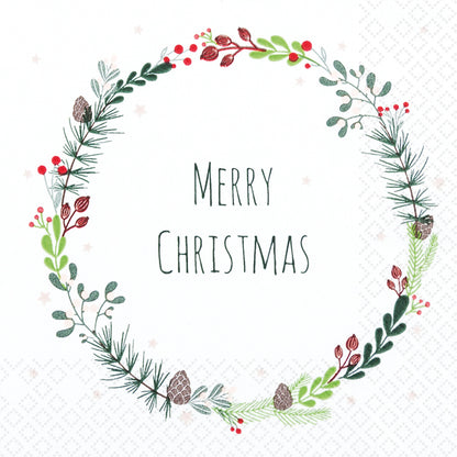 Decoupage Napkins 6.5"  (2pcs)- Merry Christmas