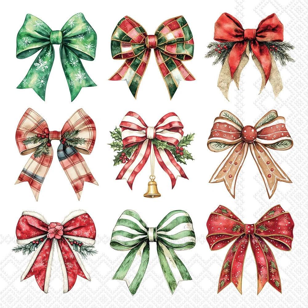 Decoupage Napkins 6.5" (2pcs)- Merry Ribbons