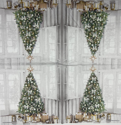 Decoupage Napkins 6.5"  (2pcs)- Modern Christmas Tree