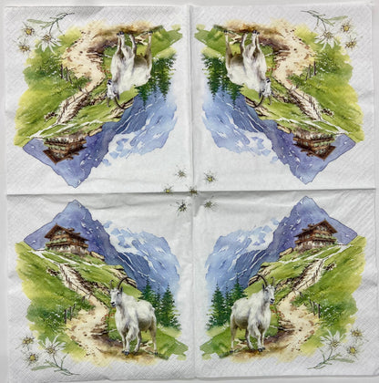 Decoupage Napkins 6.5" (2pcs)- Mountains Are Calling