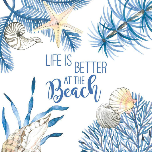 Decoupage Napkins 6.5"  (2pcs)- Ocean Life is Better