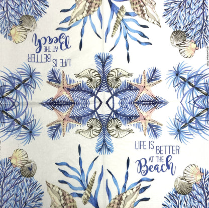 Decoupage Napkins 6.5"  (2pcs)- Ocean Life is Better