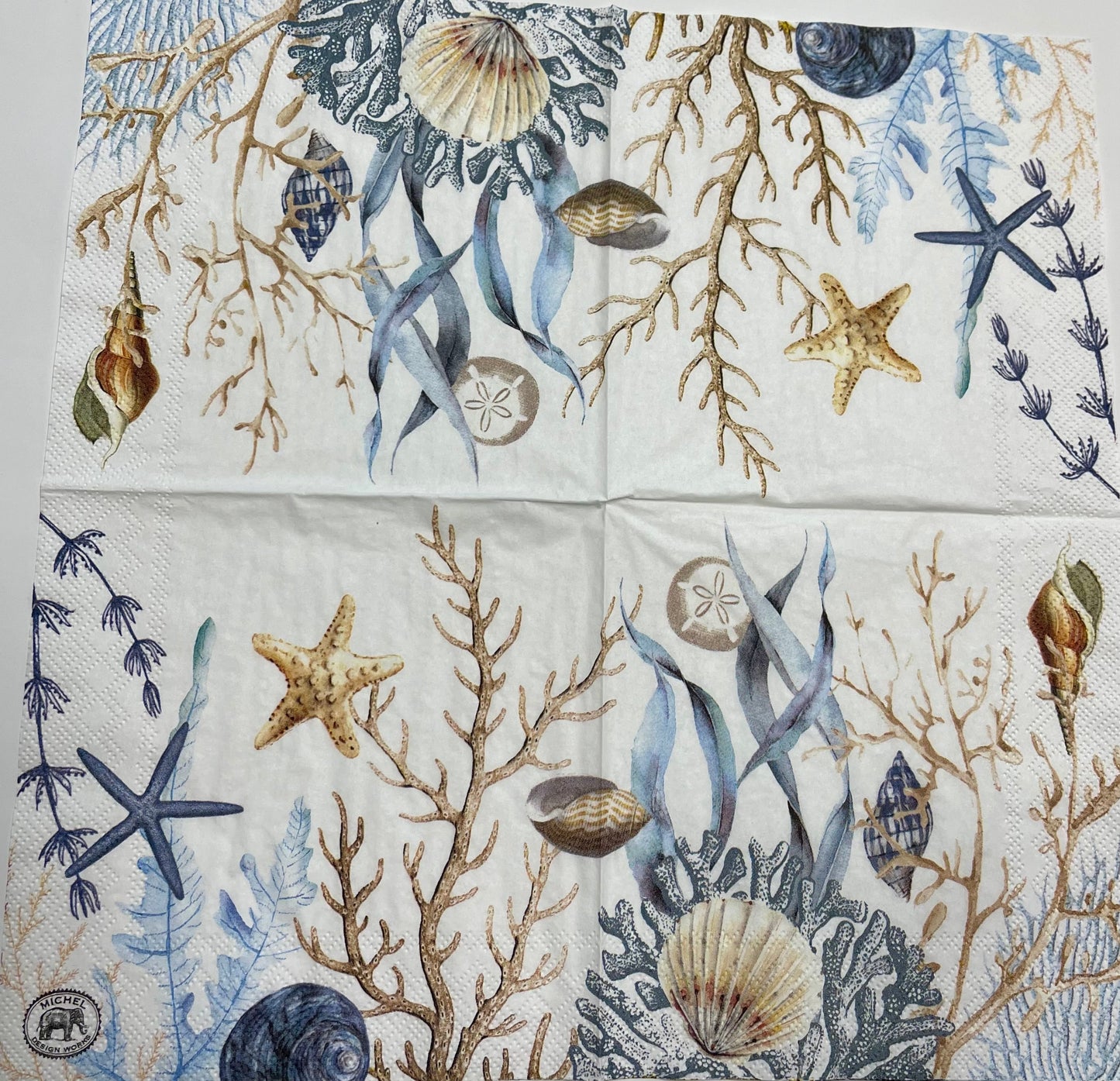 Decoupage Napkins 6.5"  (2pcs)- Ocean Tide Too