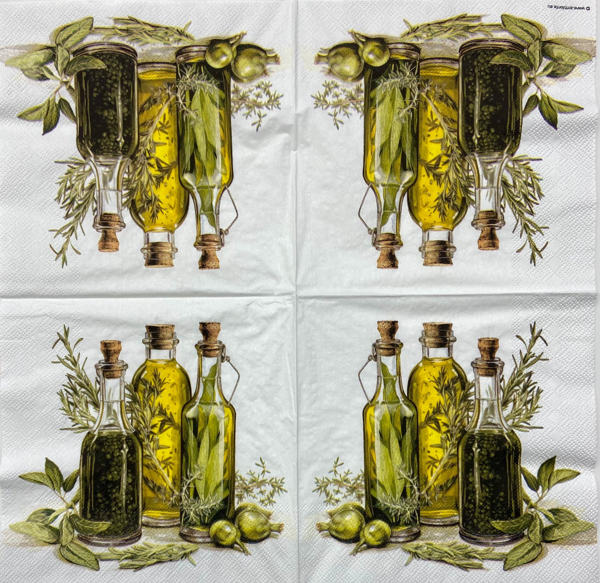 Decoupage Napkins 6.5" (2pcs)- Oils and Herbs