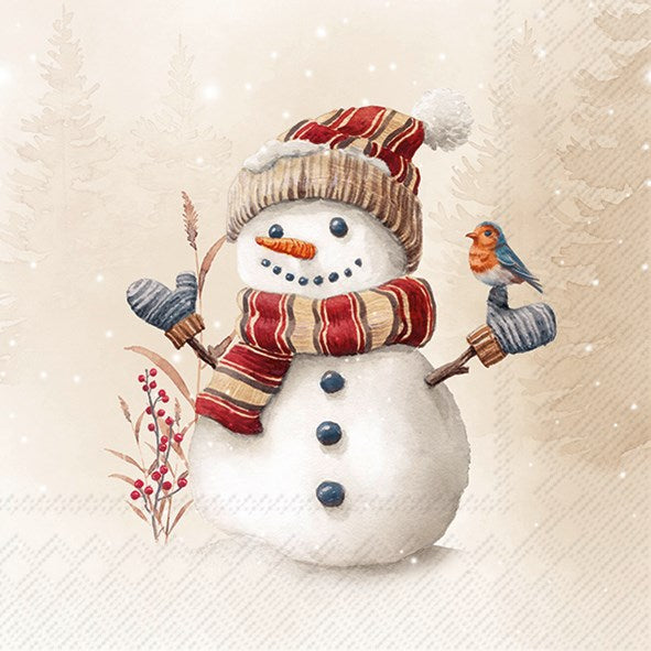 Decoupage Napkins 6.5" (2pcs)- Oscar the Snowman