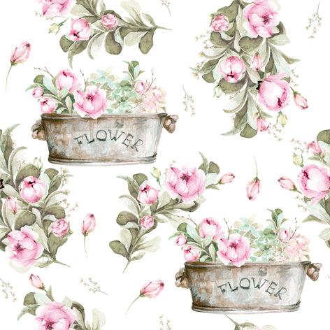 Decoupage Napkins 6.5" (2pcs)- Peony Flower Boxes
