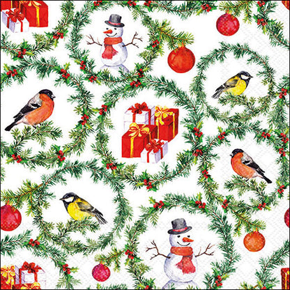 Decoupage Napkins 6.5"  (2pcs)- Pine Branches Rings