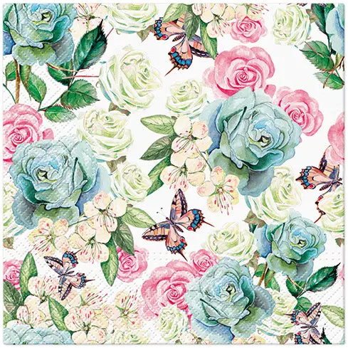Decoupage Napkins 6.5" (2pcs)- Powder Garden