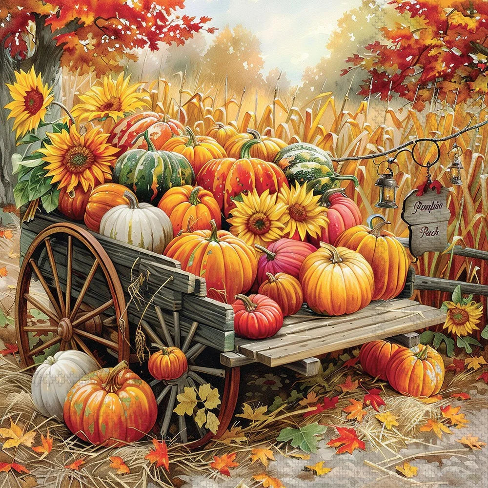 Decoupage Napkins 6.5" (2pcs)- Pumpkin Harvest