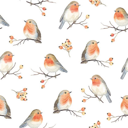 Decoupage Napkins 6.5" (2pcs)- Robin Family