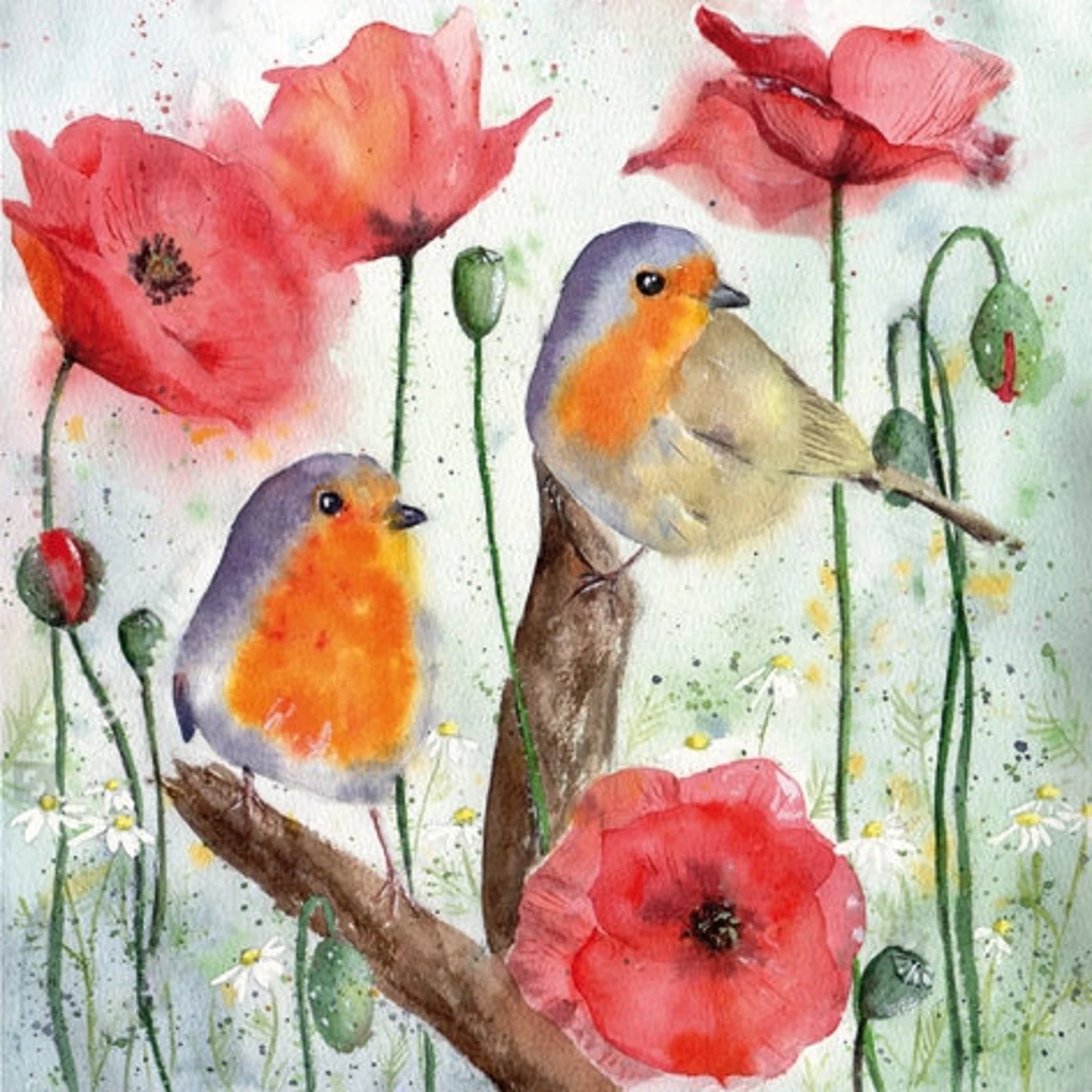 Decoupage Napkins 6.5" (2pcs)- Robin & Poppy