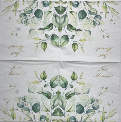 Decoupage Napkins 6.5"  (2pcs)- Romantic Marriage