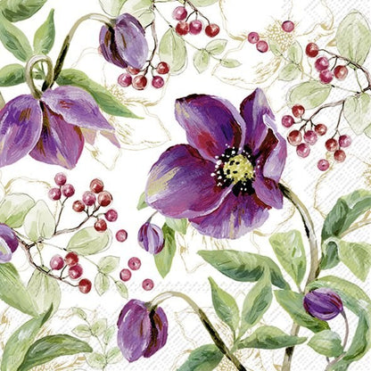 Decoupage Napkins 6.5" (2pcs)- Rose Noel