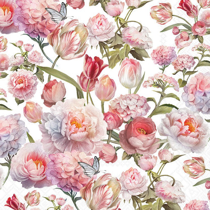 Decoupage Napkins 6.5" (2pcs)- Roses and Tulips