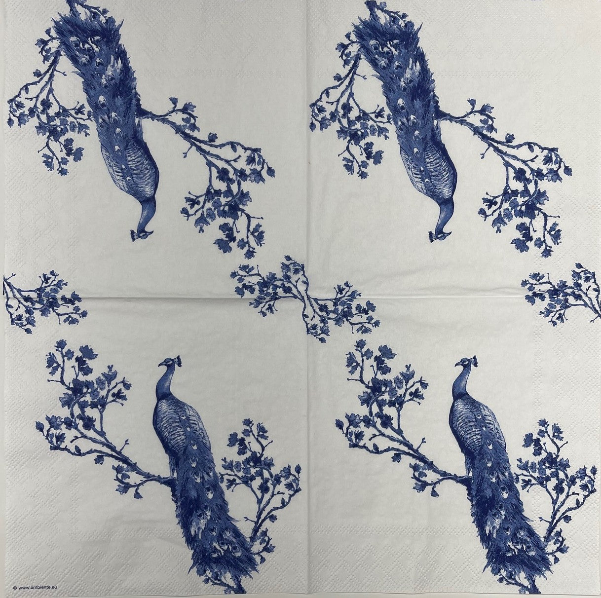 Decoupage Napkins 6.5"  (2pcs)- Royal Peacock