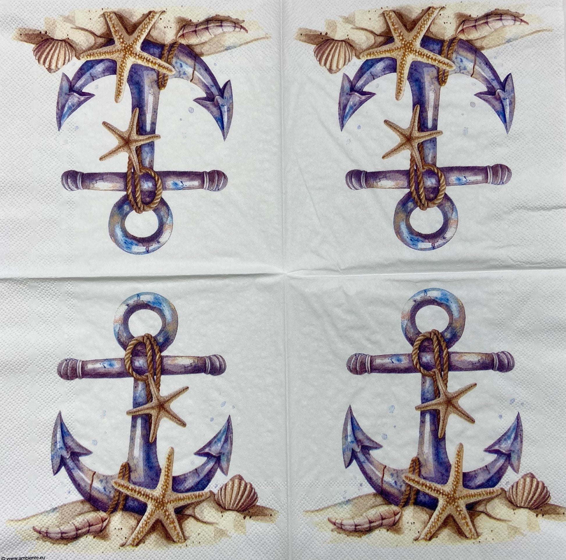 Decoupage Napkins 6.5"  (2pcs)- Rusty Anchor