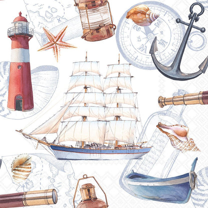 Decoupage Napkins 6.5" (2pcs)- Sailboat