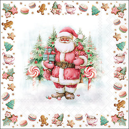 Decoupage Napkins 6.5"  (2pcs)- Santa Sweets