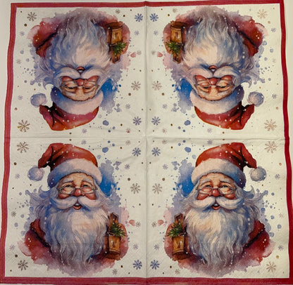 Decoupage Napkins 6.5" (2pcs)- Santa's Portrait