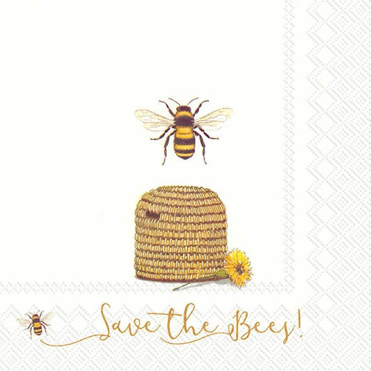 Decoupage Napkins 6.5" (2pcs)- Save The Bees