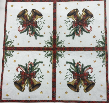 Decoupage Napkins 6.5"  (2pcs)- Scottish Bells