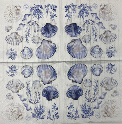 Decoupage Napkins 6.5" (2pcs)- Sea Shells