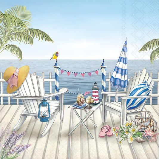 Decoupage Napkins 6.5" (2pcs)- Sea View