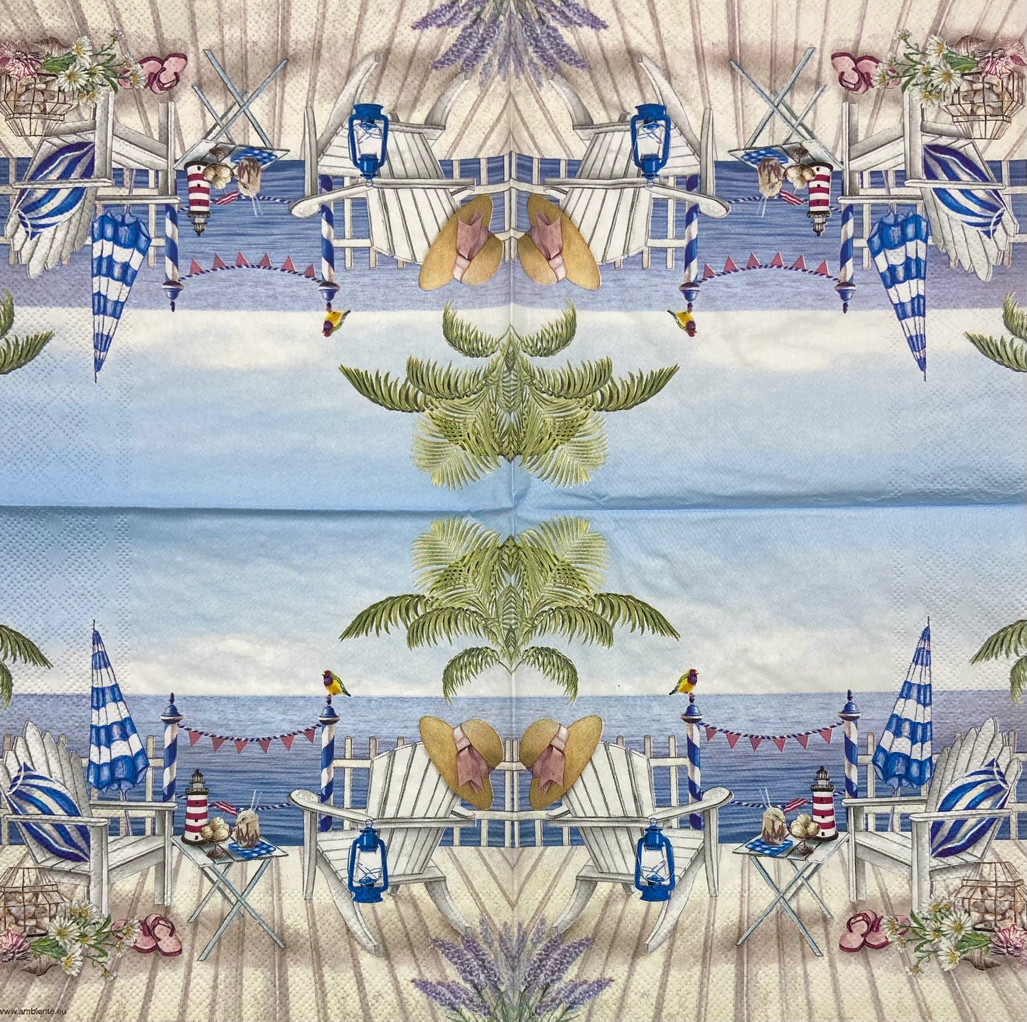 Decoupage Napkins 6.5" (2pcs)- Sea View