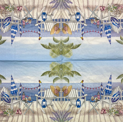 Decoupage Napkins 6.5" (2pcs)- Sea View