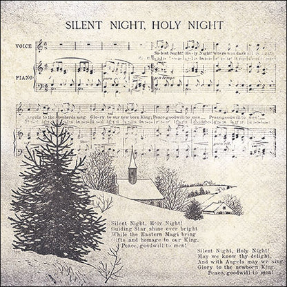 Decoupage Napkins 6.5"  (2pcs)- Silent Night