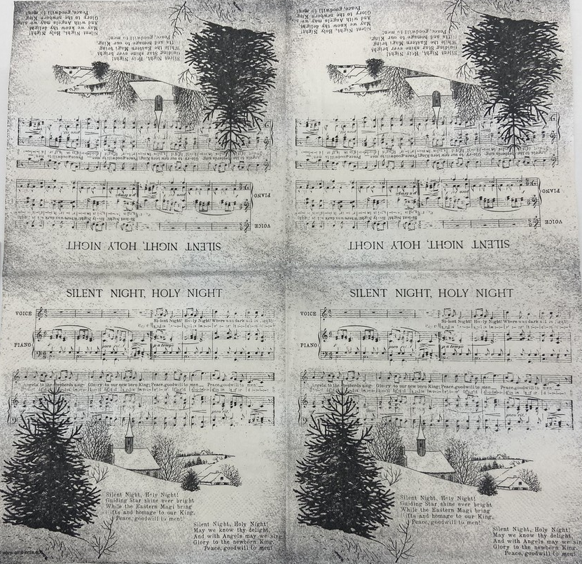 Decoupage Napkins 6.5"  (2pcs)- Silent Night