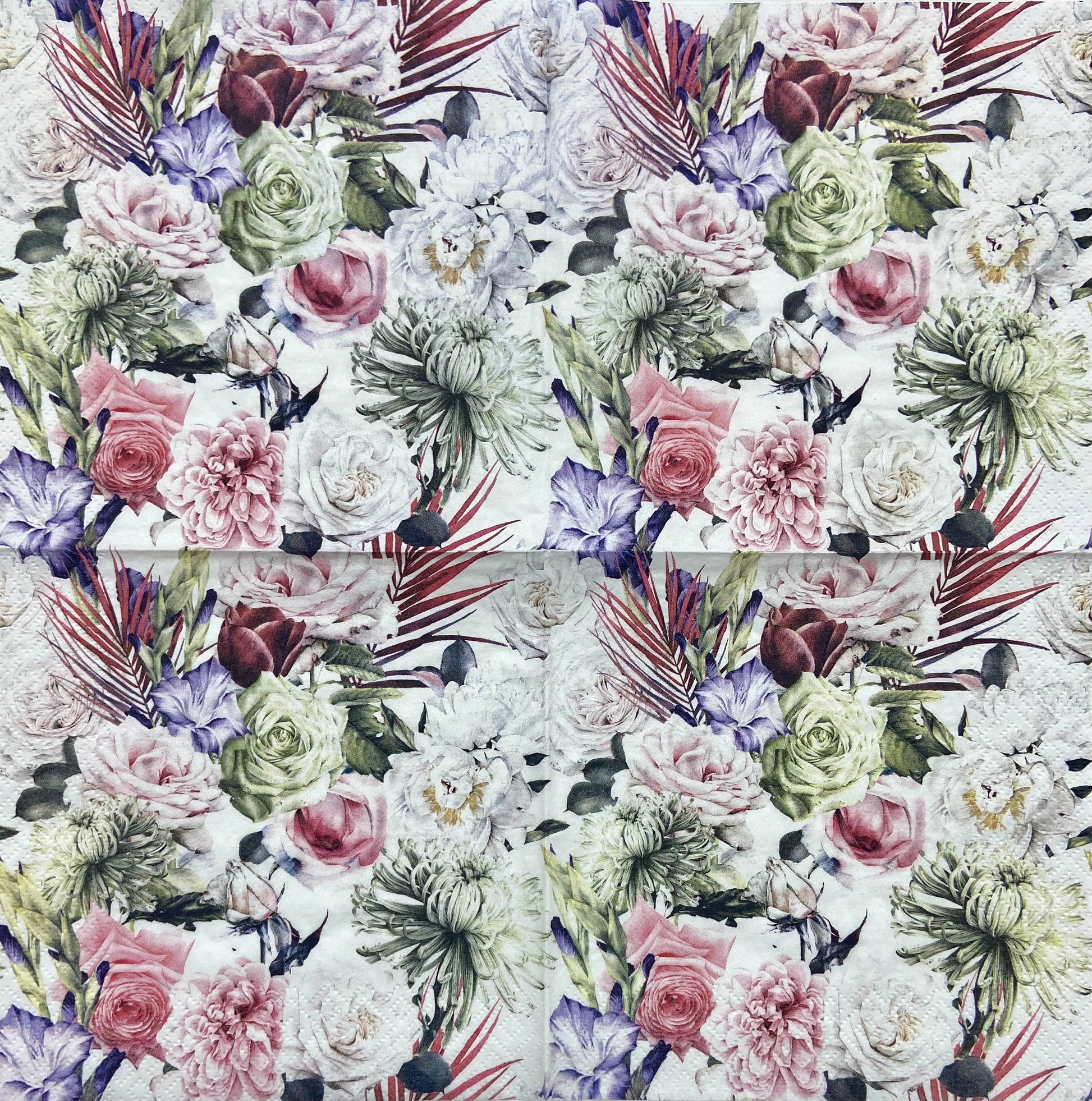 Decoupage Napkins 6.5" (2pcs)- Smukke Blomster