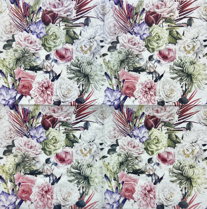 Decoupage Napkins 6.5" (2pcs)- Smukke Blomster